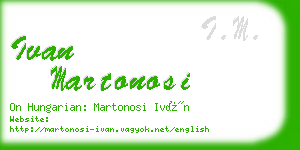 ivan martonosi business card